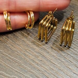 NEW Triple Loop Earring Set - Small Round & Medium Square Huggies